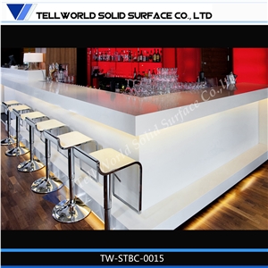 Artifcial Stone Countertops,Small Hotel Style Bar Counter Wood Decoration