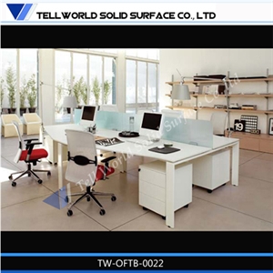 Marble Stone Customzied Partition Office Desk Cabinet Sets