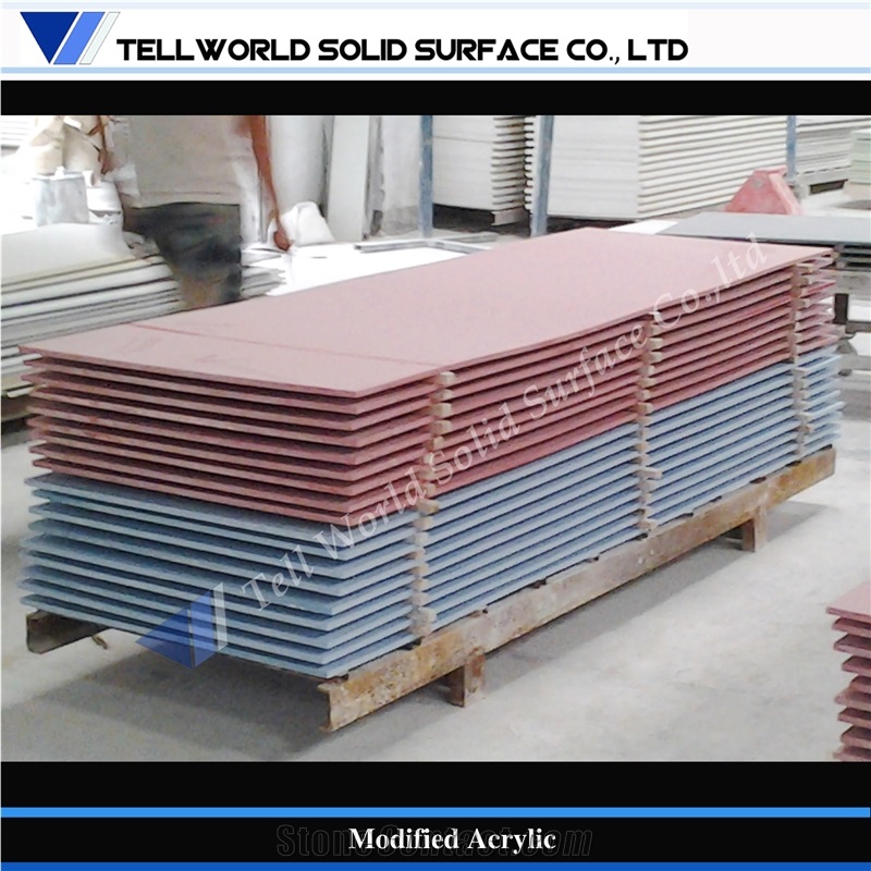 multi-color modified solid surface sheets
