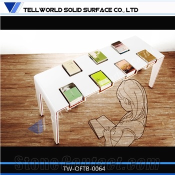 Newest Design Acrylic Book Office Desk Small Meeting Table