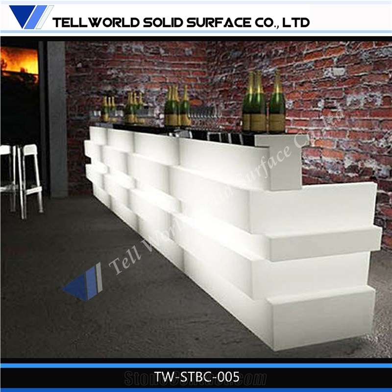 White Solid Surface Bar Table Home Furniture Bar Counter
