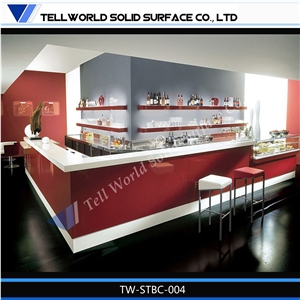 White Solid Surface Bar Table Home Furniture Bar Counter