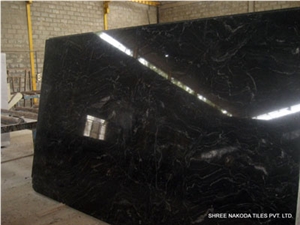 Black Markino Marble Slabs & Tiles, Black Polished Marble Floor Tiles, Wall Tiles