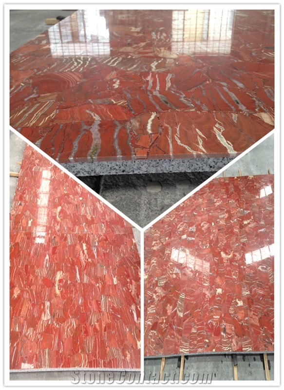 Red Jasper Laminated Panel Slabs