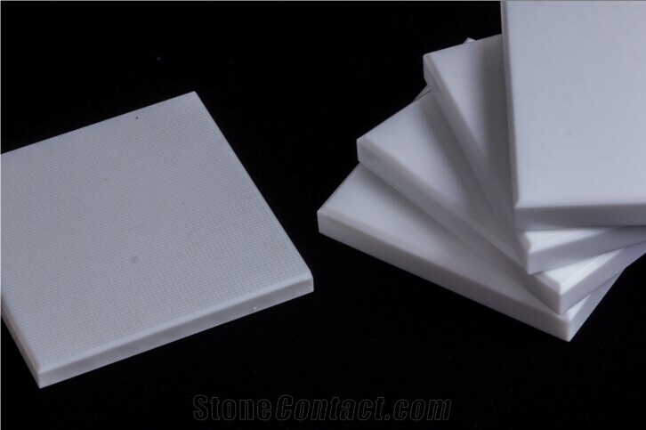 Pure White Artificial Polished Nano Crystal Glass Stone