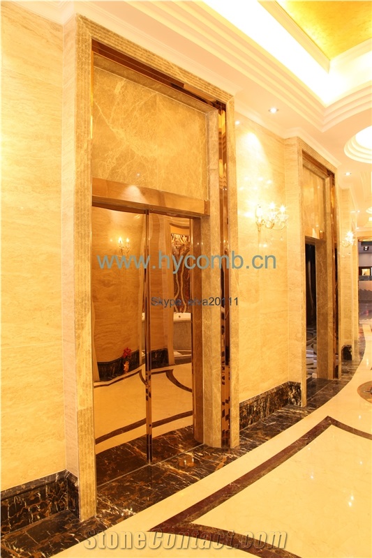 Airport Inside Outside Wall Panel Shopping Mall Wall Cladding Light Weight Facades Stone Panel
