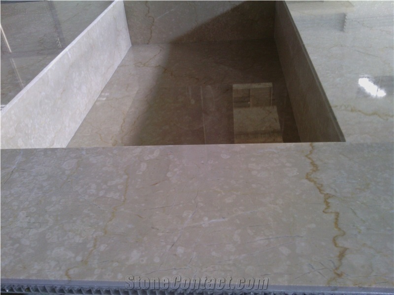 Honeycomb Panels Backed Marble Bathroom Countertops
