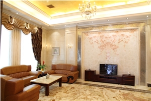 Marble & Onyx Honeycomb Composite Panel Background Walling for Livingroom