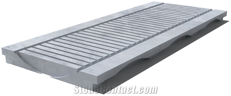 Kavala Drain Grate 610x250x30 mm, Prof. 0DU, Sandblasted