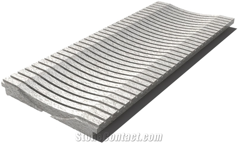 Royal Marfil Engineering Marble Drain Grate 610x250x30 mm, Prof. 1D3, Sandblasted