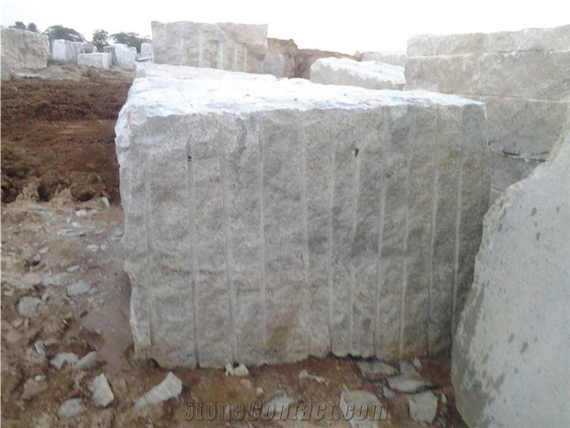 New Kashmir White Granite Block, India White Granite