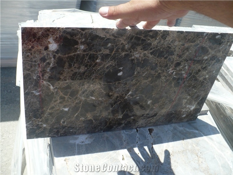 Dark Emperador Marble Polished Broken Tiles 2 cm, brown marble floor covering tiles, walling tiles 