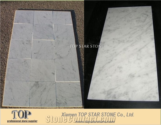 Bianco Carrara White Marble Floor Tiles, Bianco Carrara D White Marble Slabs & Tiles