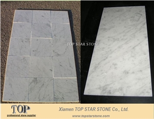 Bianco Carrara White Marble Floor Tiles, Bianco Carrara D White Marble Slabs & Tiles