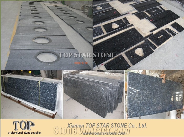 Blue Pearl natural Stone Prefabricated Table Top