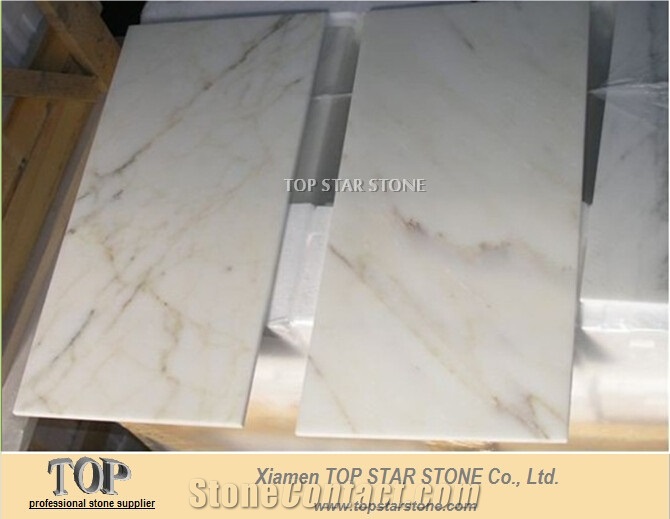 Calcutta Gold Marble Tiles, Italy White Marble