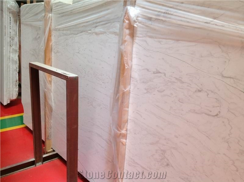 High Polished Pighes White Marble Tile