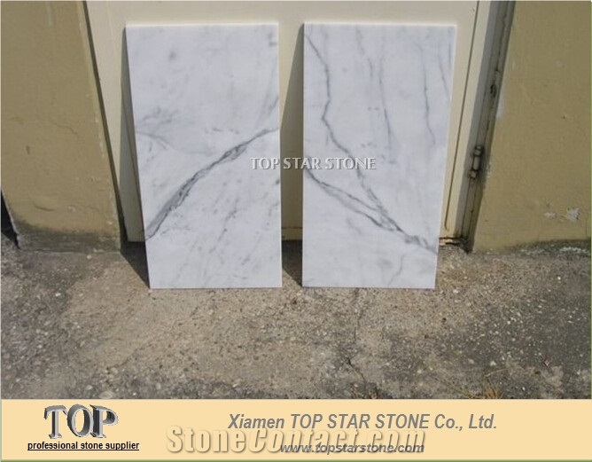Statuario Carrara Marble Floor Slabs & Tiles, Italy White Marble