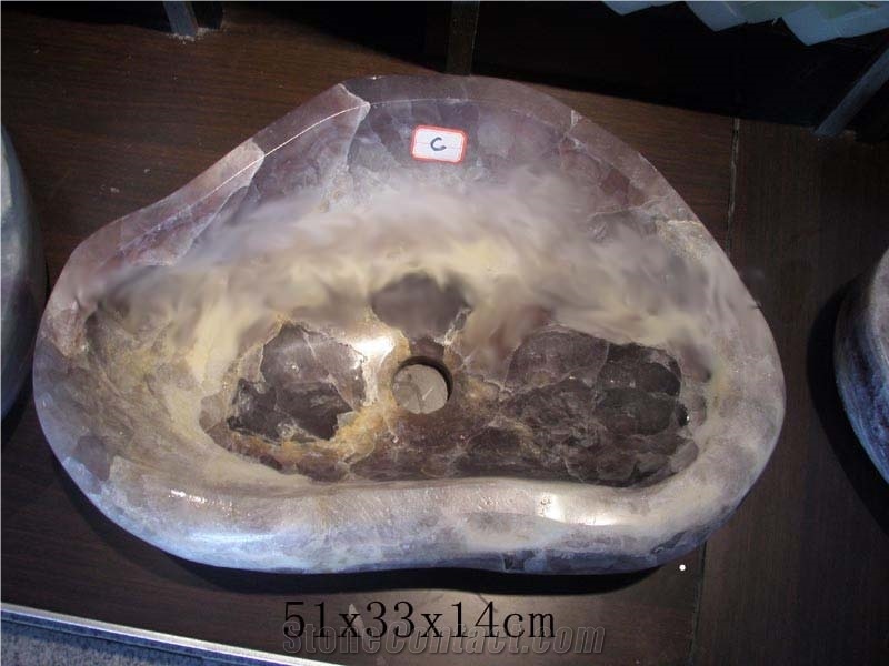 China High Polished Natural Purple Onyx Sink (Low Price)