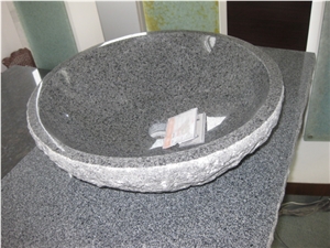 China Supplier Grey Granite Sink for Bathroom Decoration