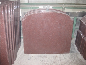 Upright Style Indian Red Granite Headstone
