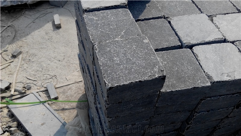 China Blue Limestone Cube,Limestone Cube Paver