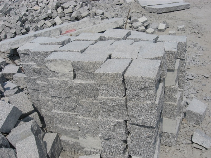 Tumbled Grey Granite Cobble Stone,G341 Granite Cube Stone