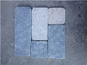 Tumbled Grey Granite Cube Stone & Paver,Tumbled Landscapaing Paving Stone