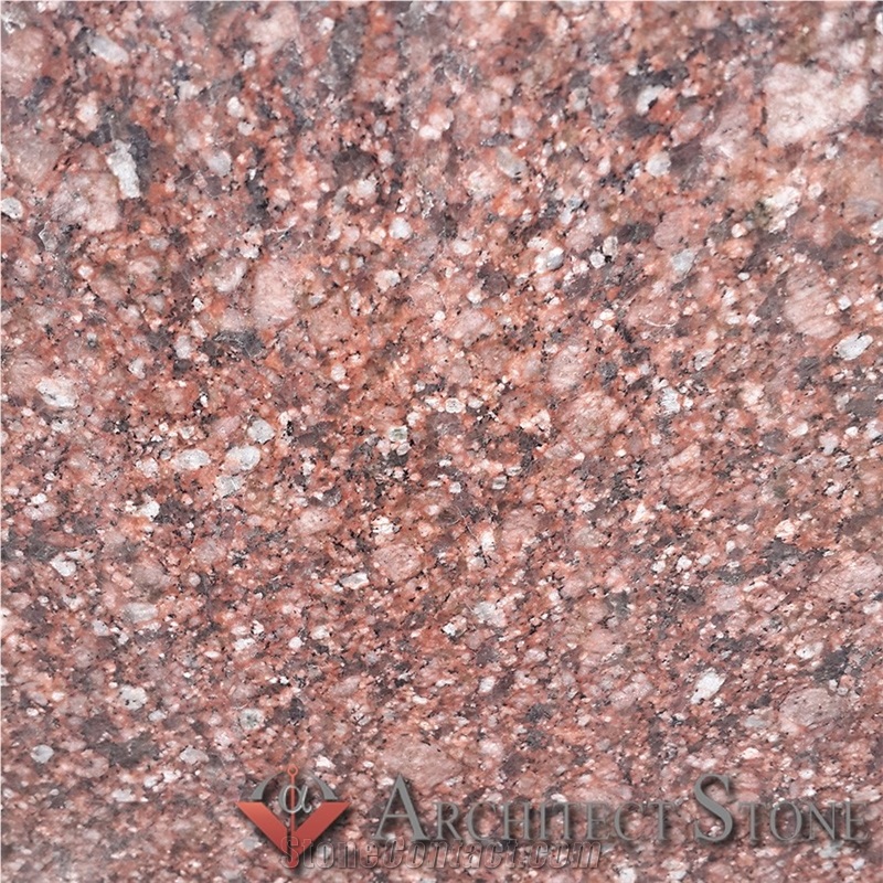 Red Granite Pavers Flamed, Symony Rosy Mist Cobble Stone