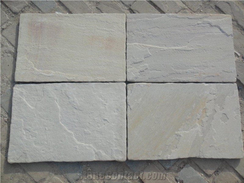 Rajgreen Sandstone Free Length Slabs & Tiles, India Green Sandstone