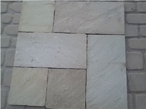 Raveena Sandstone, Mint White Sandstone Cube Stone & Pavers