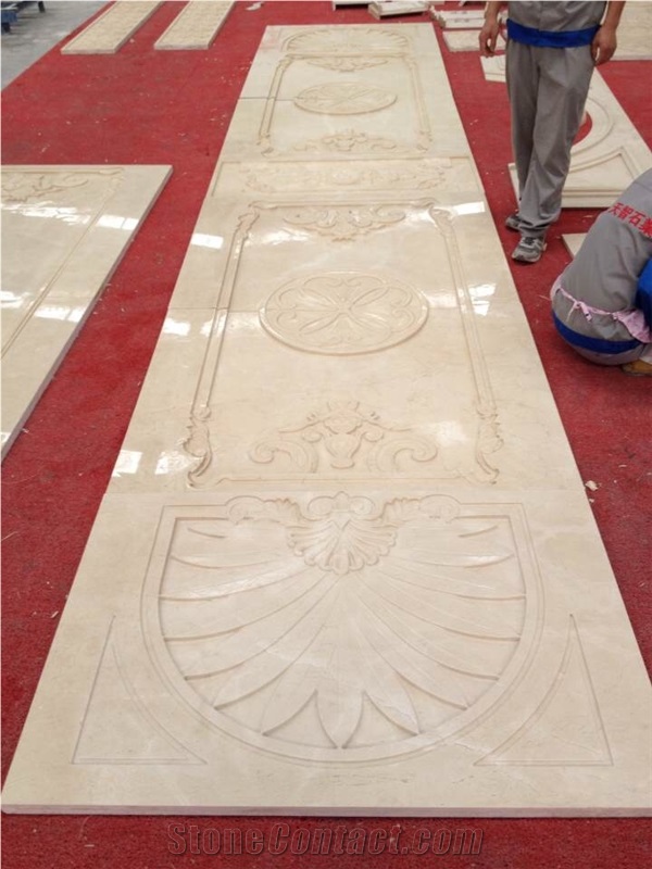 beige marble 3D/CNC design walling tiles
