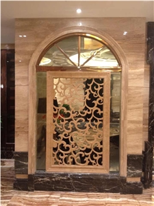 China beige marble relief for window decoration
