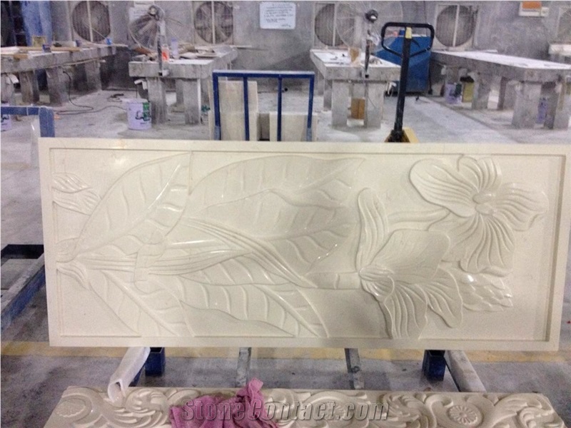 China beige marble wall relief