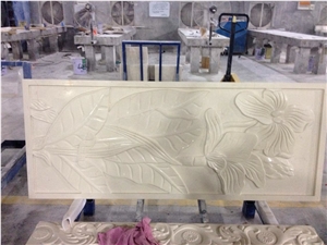 China beige marble wall relief