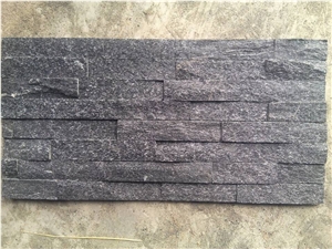 China Black Quartzite Stacked Stone Veneer/Cultured Stone/Ledge Stone