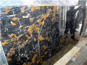 Black with Gold Vein Marble - Pakistan Slabs & Tiles, Black and Gold Marble Slabs & Tiles