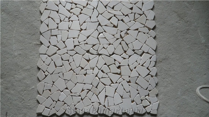 White Volakas Marble Mosaic Tiles