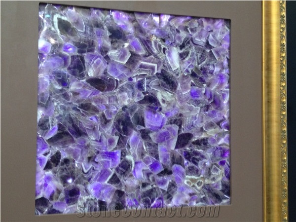 Amethyst Slabs Semiprecious Stone