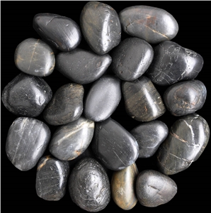 Black Polished Pebble Stone