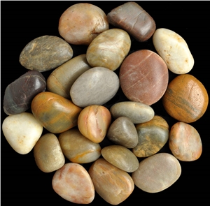 Mixed Color Polished Pebble Stone