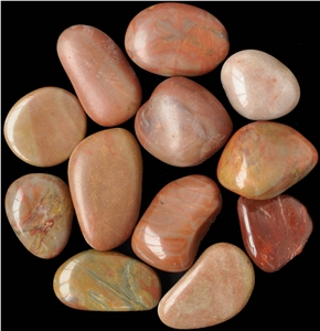 Red Polished Pebble Stone