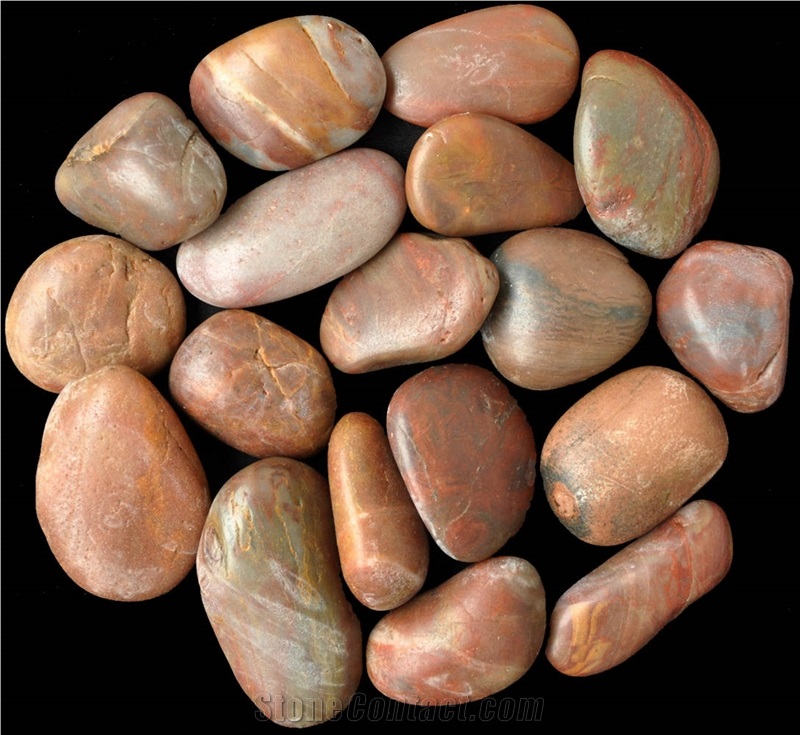 Red Polished Pebble Stone