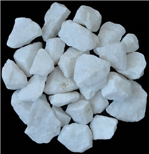 White Machine-Made Pebble Stone, White Marble Pebble & Gravel