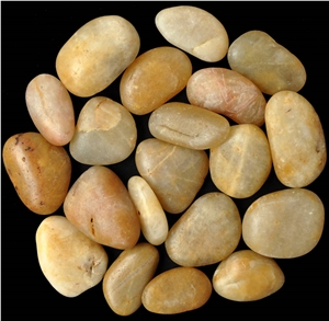 Yellow Polished Pebble Stone