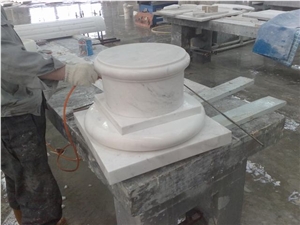 Beige Marble Bases for Columns