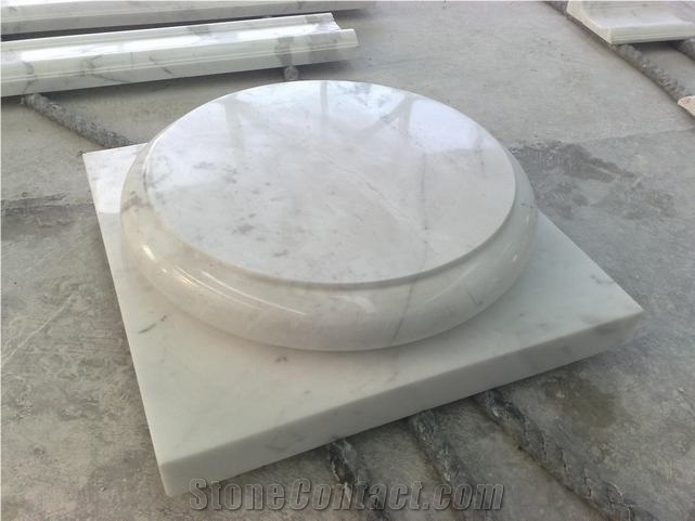 Beige Marble Bases for Columns