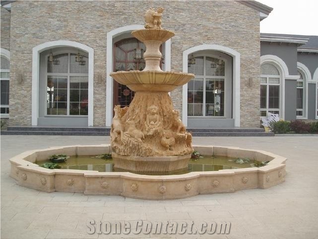 China Granite Stone Garden Fountains, Exterior Fountains, Water Features, Floating Ball Fountains