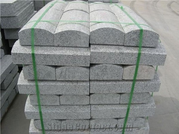 China Solar White Granite Kerbstone,Curbstone,Side Stone,Road Stone,Kerbs