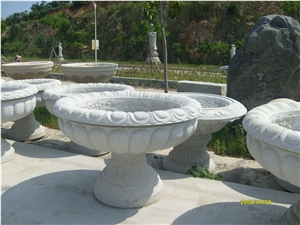 China White Granite Flower Pots,Flower Stand,Planter Pots,Outdoor Planters,Planter Boxes,Exterior Planters,Flower Vases